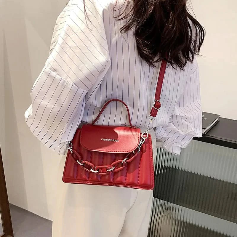 New Chains Shoulder Bag Women Solid Color Crossbody Bag Designer Messenger Handbag and Purse Luxury Top-handle Bag feminina - M & M Global