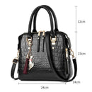 Yogodlns Luxury Crocodile Pattern Handbag Women Winter New PU Leather Tassel Shoulder Bag Brands Design Handle Bag Lady Purse - M & M Global