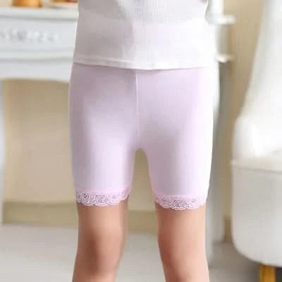 3-15Y girls spring summer pants calf-length leggings short Candy Color pants girls legging Knee Length baby girls cotton pants - M & M Global