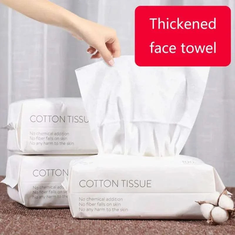 50/100pcs Disposable Face Towel Travel Cotton Makeup Wipes Facial Cleansing - M & M Global