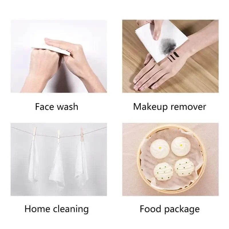 50/100pcs Disposable Face Towel Travel Cotton Makeup Wipes Facial Cleansing - M & M Global