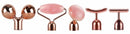 5-in-1 24K Gold Beauty Wand Face Massager Electric Vibrating Rose Quartz 3D Roller Face Lifting Body Facial Gua Sha Jade Roller - M & M Global