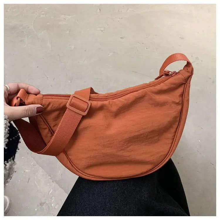 Simple Design Women's Messenger Bag Fashion Ladies Nylon Hobos Small Shoulder Bags Vintage Female Girls Purse Cloth Handbags - M & M Global