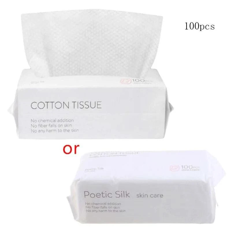 50/100pcs Disposable Face Towel Travel Cotton Makeup Wipes Facial Cleansing - M & M Global