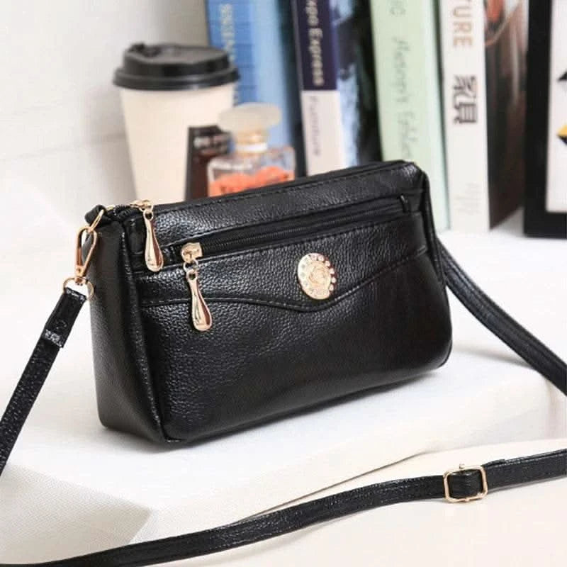 Crossbody Bags for Women PU Leather Messenger Bags Female Multiple Pocket Shoulder Bags Ladies Square Messenger Phone Purse - M & M Global