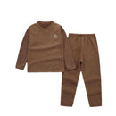 Autumn Winter Thermal Underwear Suit Girls Clothing Sets Boys Pajama Sets Baby No Trace Warm Sleepwear Candy Colors Kids Clothes - M & M Global
