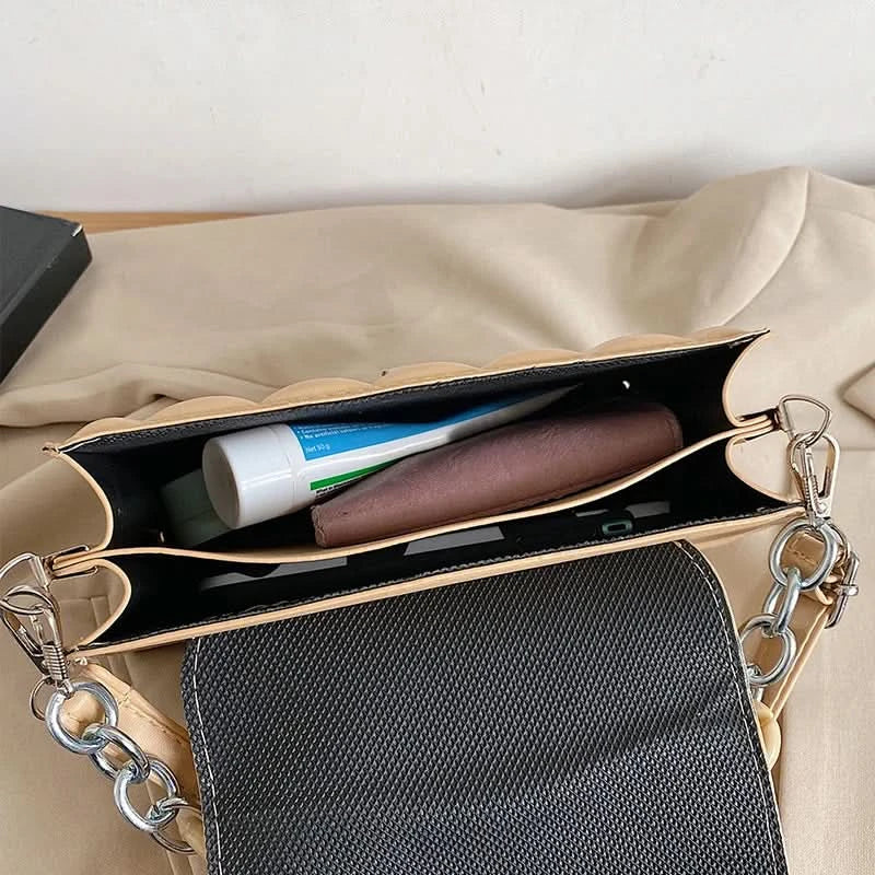 New Chains Shoulder Bag Women Solid Color Crossbody Bag Designer Messenger Handbag and Purse Luxury Top-handle Bag feminina - M & M Global