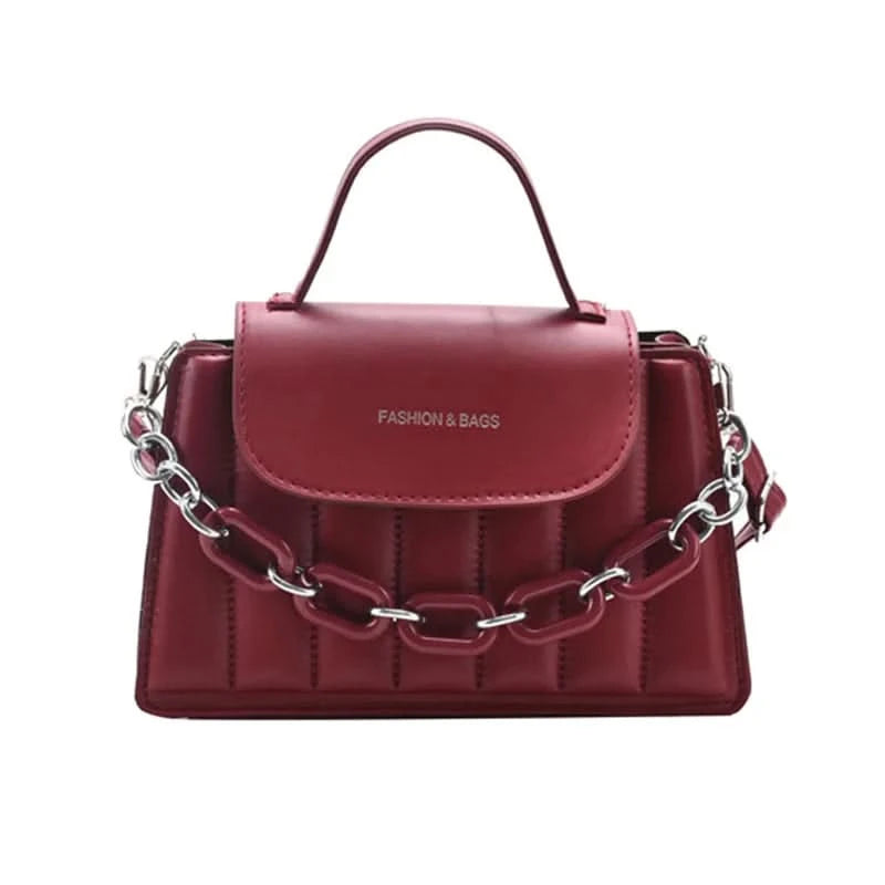 New Chains Shoulder Bag Women Solid Color Crossbody Bag Designer Messenger Handbag and Purse Luxury Top-handle Bag feminina - M & M Global