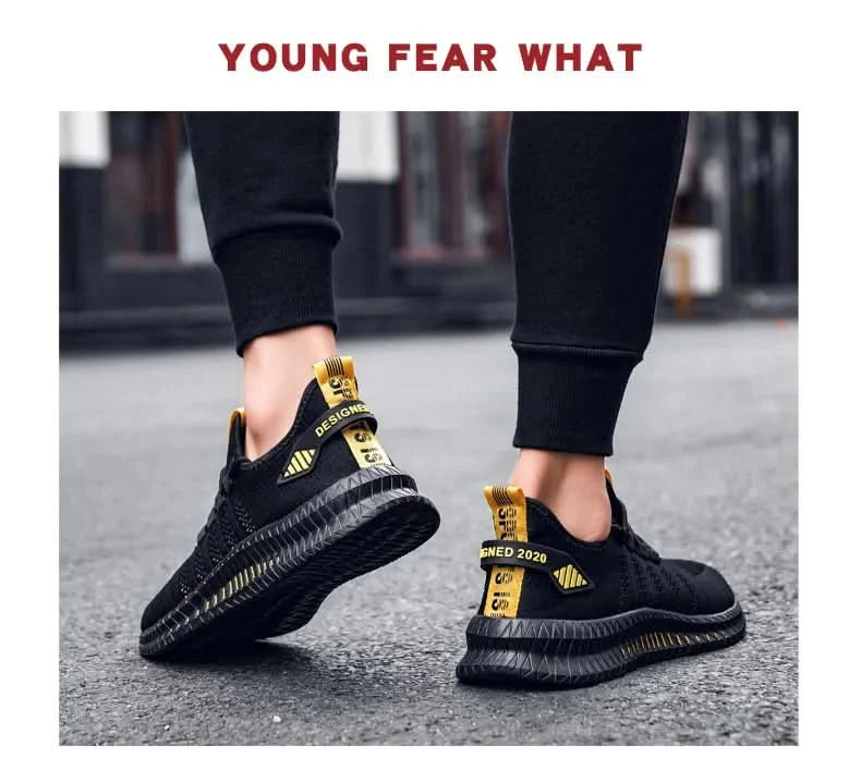 Fashion Men Sneakers Mesh Casual Shoes Lac-up Breathable Lightweight Walking Sneakers Men Shoes Size 39-48 Support Dropshipping - M & M Global
