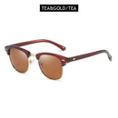 Classic Half Frame Polarized Sunglasses Men Women Retro Rivet Small Sun Glasses Male Popular Black Anti Glare Travelling Shades - M & M Global