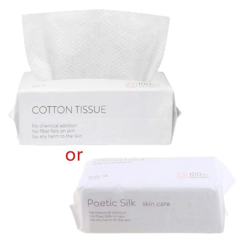 50/100pcs Disposable Face Towel Travel Cotton Makeup Wipes Facial Cleansing - M & M Global