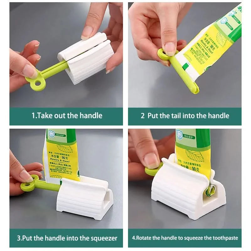 New Bathroom Accessories Toothpaste Squeezer Tooth Paste Dispenser Tube Squeezer Facial Cleanser Press Rolling Holder for Kids - M & M Global