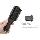 Natural Boar Bristle Beard Brush Men Facial Hair Cleaning Brush Professional Hairbrush Shaving Tools Beard Mustache Brushes - M & M Global