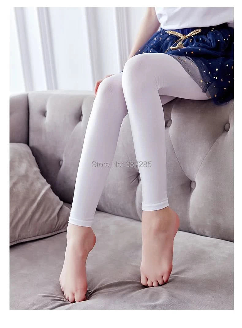 Spring Baby girl Boy nine-point Ballet dance leggings candy colors kids calf-length pants ankle-length Breathable child trousers - M & M Global