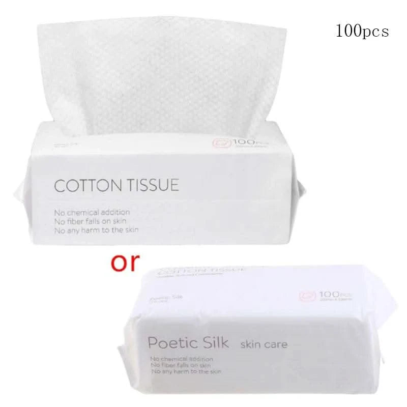 50/100pcs Disposable Face Towel Travel Cotton Makeup Wipes Facial Cleansing - M & M Global