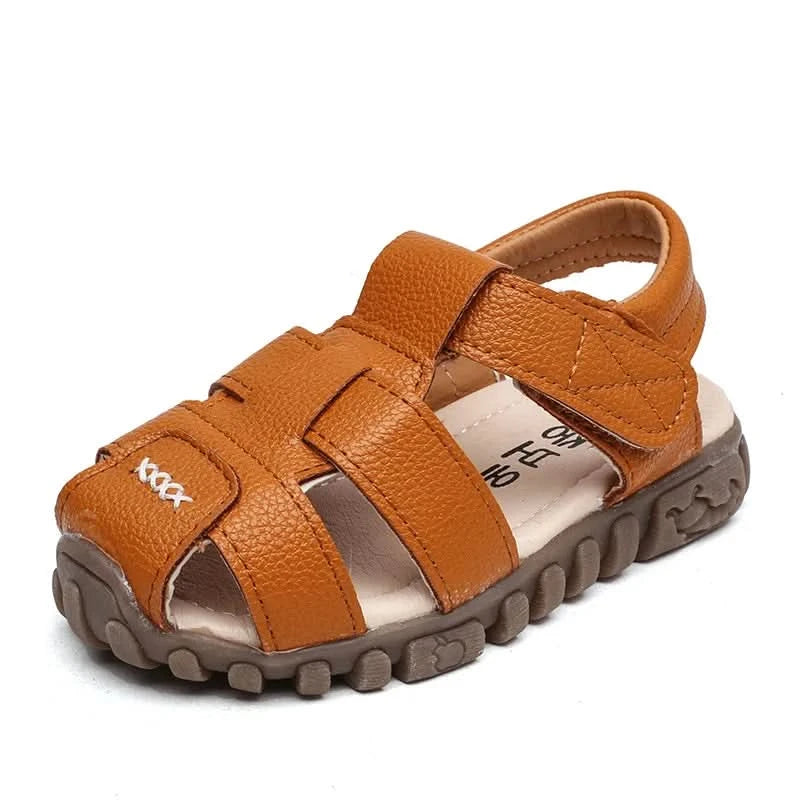 Leather Sandals Boys 2020 100% Soft Leather In Summer The New Boys And Girls Children Beach Shoes Kids Sport Sandals Princess S - M & M Global