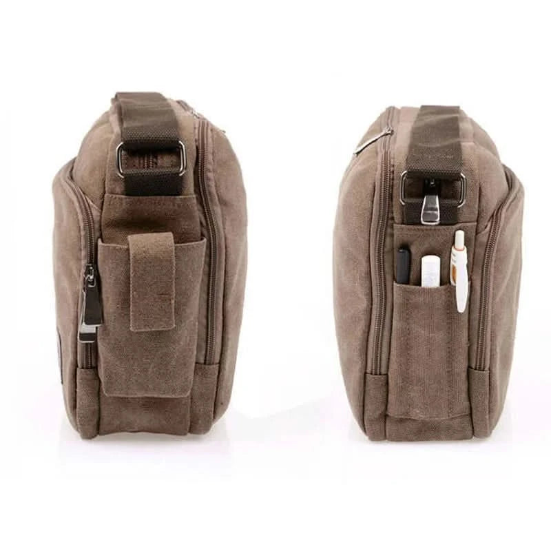 High Quality Multifunction Canvas Bag travel bag men messenger bag brand men's crossbody bag luxury vintage style briefcase w304 - M & M Global