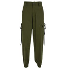 Womens Army Pants Casual Joggers Black Streetwear High Waist BDU Camo Army Hunting Trousers Korea Japan ouc347