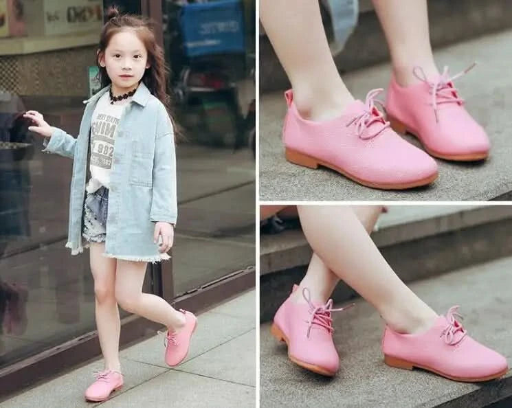 JGSHOWKITO Kids Shoes Boys Shoes Children's Casual Sneakers Girls Flats Candy Color Soft Lace-up Classical Comfortable Hot New - M & M Global