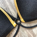 Contrast Trim Wrap Lace Up Bikini Sets Swimsuit For Women High Waist Two Pieces Swimwear 2022 Beach Bathing Suits - M & M Global