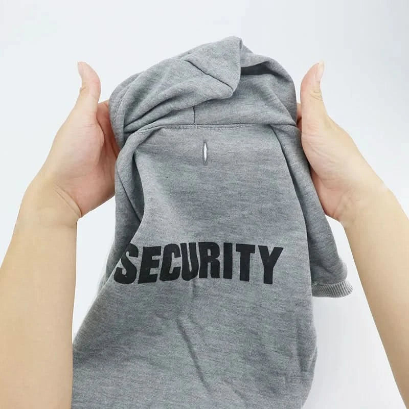 Security Dog Clothes Classic Pet Dog Hoodies Clothes For Small Dog Autumn Coat Jacket for Yorkie Chihuahua Puppy Clothing - M & M Global