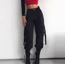 Womens Army Pants Casual Joggers Black Streetwear High Waist BDU Camo Army Hunting Trousers Korea Japan ouc347