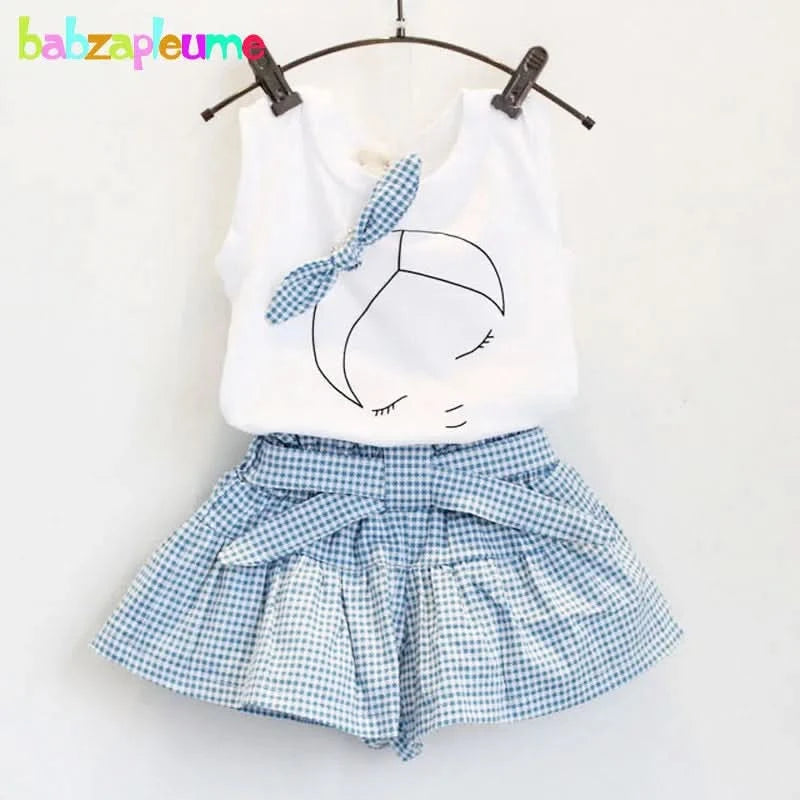 Summer Baby Girls Clothes Toddler Clothing Vest+Shorts 2PCS set Children Girls Costume 0-7Year Infant Outfits kidswear BC1152 - M & M Global