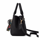 Embroidery Messenger Bags Women Leather Handbags Bags for Women Sac a Main Ladies hair ball Hand Bag - M & M Global
