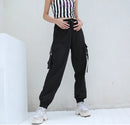 Womens Army Pants Casual Joggers Black Streetwear High Waist BDU Camo Army Hunting Trousers Korea Japan ouc347