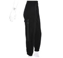 Womens Army Pants Casual Joggers Black Streetwear High Waist BDU Camo Army Hunting Trousers Korea Japan ouc347