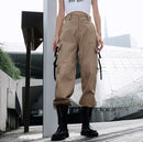 Womens Army Pants Casual Joggers Black Streetwear High Waist BDU Camo Army Hunting Trousers Korea Japan ouc347