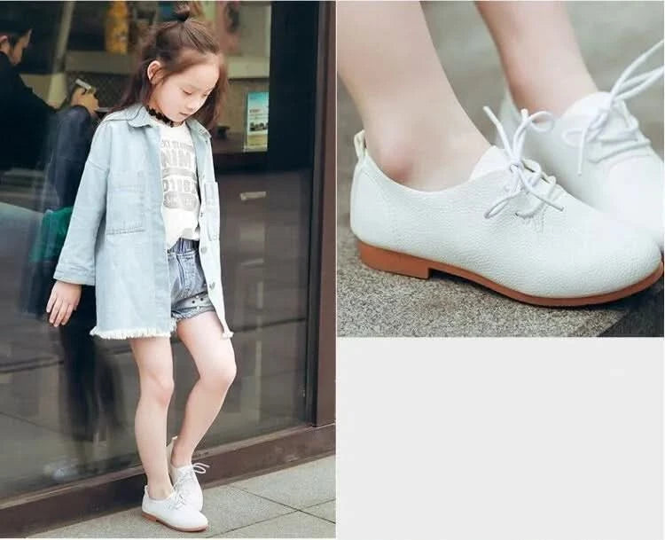 JGSHOWKITO Kids Shoes Boys Shoes Children's Casual Sneakers Girls Flats Candy Color Soft Lace-up Classical Comfortable Hot New - M & M Global