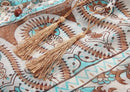 TEELYNN boho long dress Vintage 2023 floral print Chiffon three quarter sleeve v-neck summer Gypsy Hippie women dresses vestidos - M & M Global