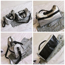 Women Silver Fitness Gym Bag Traveling Bags Glitter Sac De Sport For Men Training Travel Tas Sports Outdoor Gymtas Sporttas xa32