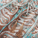 TEELYNN boho long dress Vintage 2023 floral print Chiffon three quarter sleeve v-neck summer Gypsy Hippie women dresses vestidos - M & M Global