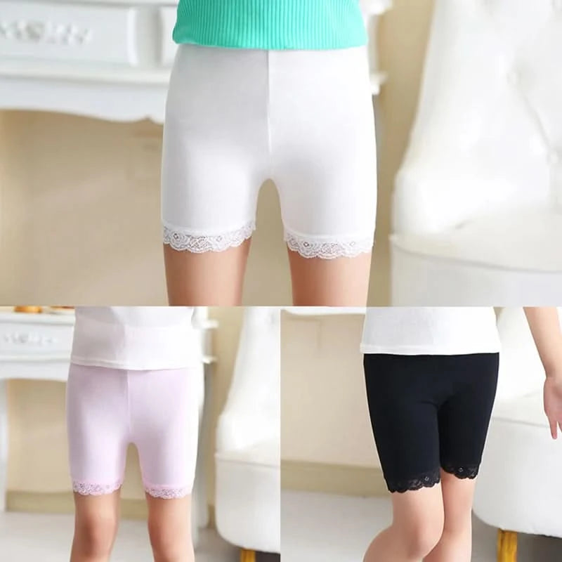 3-15Y girls spring summer pants calf-length leggings short Candy Color pants girls legging Knee Length baby girls cotton pants - M & M Global