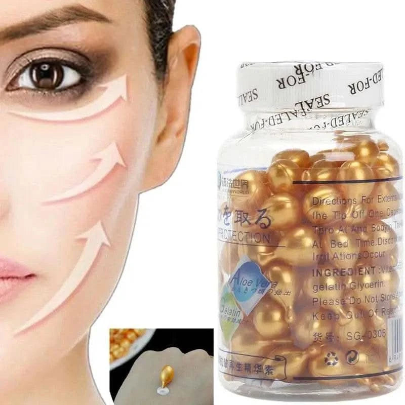 3pcs Vitamin E Extract Capsules Moisturizing and hydrating Ve Serum Facial Capsule 90pcs/bottle - M & M Global