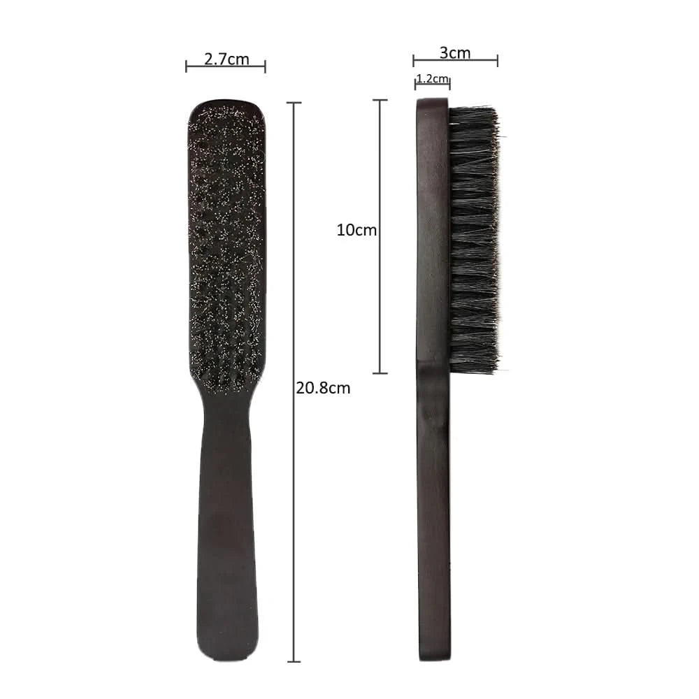Natural Boar Bristle Beard Brush Men Facial Hair Cleaning Brush Professional Hairbrush Shaving Tools Beard Mustache Brushes - M & M Global