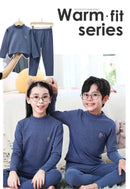 Autumn Winter Thermal Underwear Suit Girls Clothing Sets Boys Pajama Sets Baby No Trace Warm Sleepwear Candy Colors Kids Clothes - M & M Global