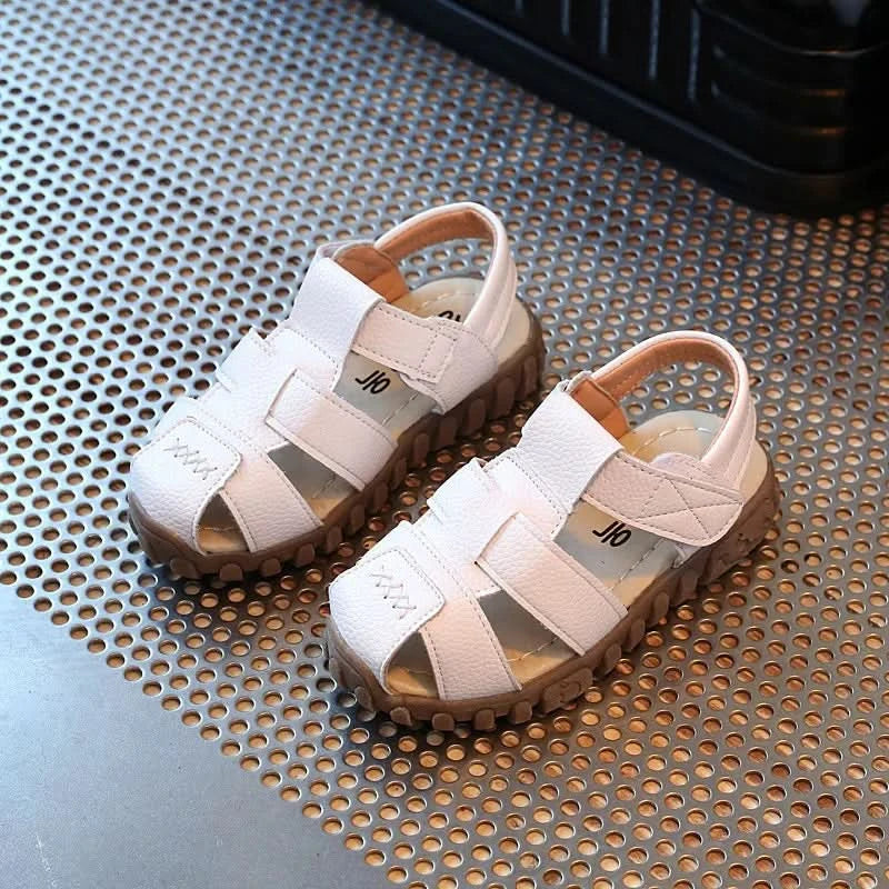 Leather Sandals Boys 2020 100% Soft Leather In Summer The New Boys And Girls Children Beach Shoes Kids Sport Sandals Princess S - M & M Global