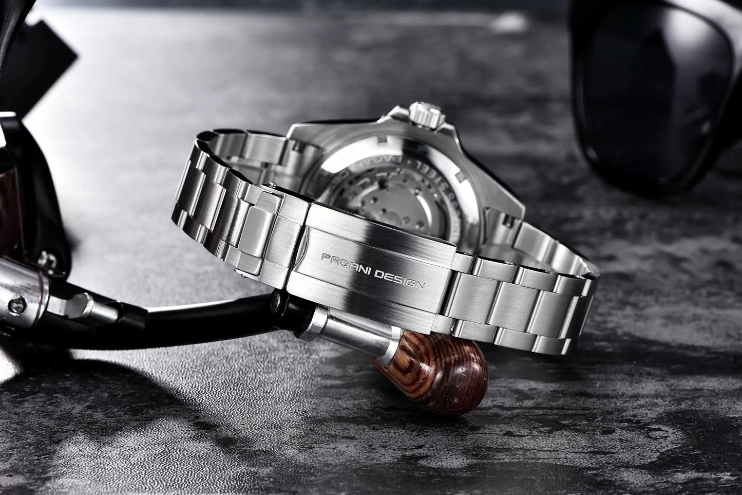 PAGANI DESIGN Luxury Sapphire Glass Men Automatic Watch 100m Waterproof Stainless Steel men mechanical wristwatches montre homme - M & M Global