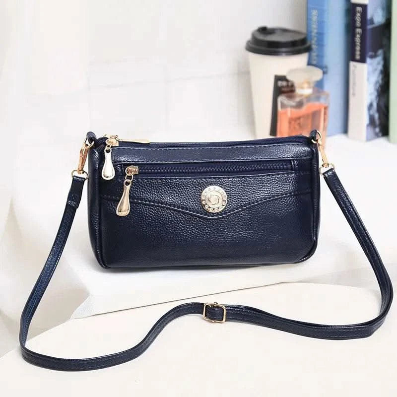 Crossbody Bags for Women PU Leather Messenger Bags Female Multiple Pocket Shoulder Bags Ladies Square Messenger Phone Purse - M & M Global