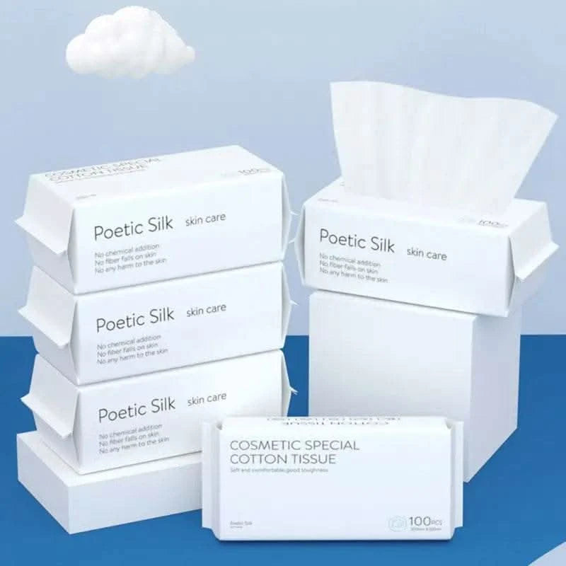 50/100pcs Disposable Face Towel Travel Cotton Makeup Wipes Facial Cleansing - M & M Global