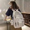 Fashion Big Student Backpack NEW Badge Rucksack Girls School Bag High Capacity Women Backpack Female Cute Leisure Travel Mochila - M & M Global