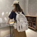 Fashion Big Student Backpack NEW Badge Rucksack Girls School Bag High Capacity Women Backpack Female Cute Leisure Travel Mochila - M & M Global