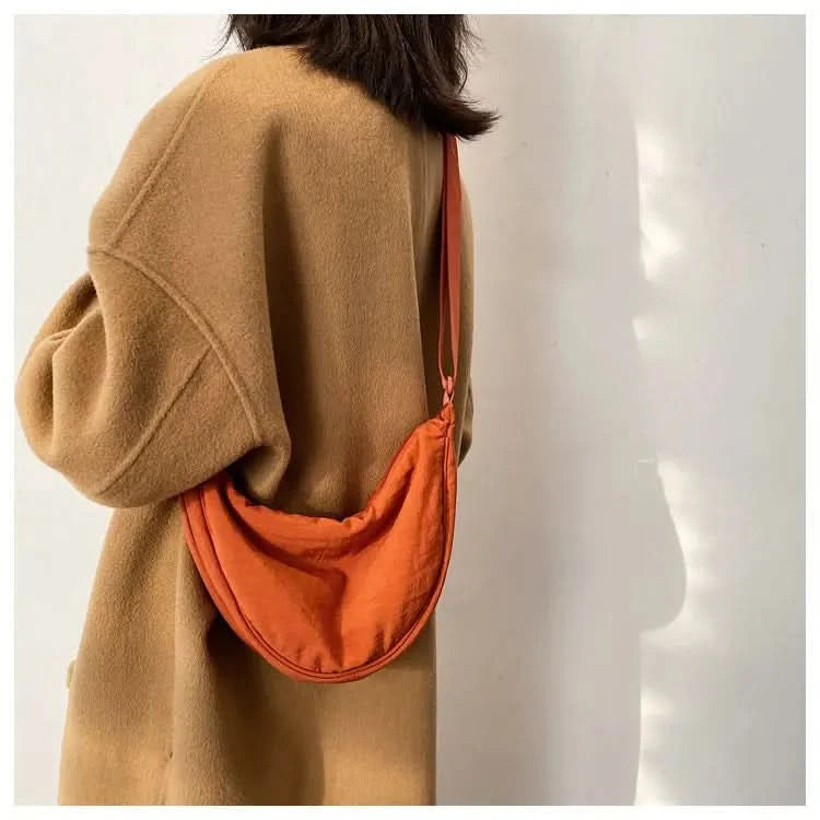 Simple Design Women's Messenger Bag Fashion Ladies Nylon Hobos Small Shoulder Bags Vintage Female Girls Purse Cloth Handbags - M & M Global