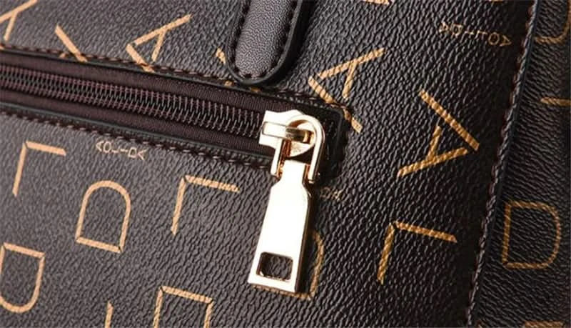 Fashion English Letter Handbag Women PU Leather Tassel Top-handle Bag Luxury Shoulder Bag Large Capacity Lady Tote Design Purse - M & M Global