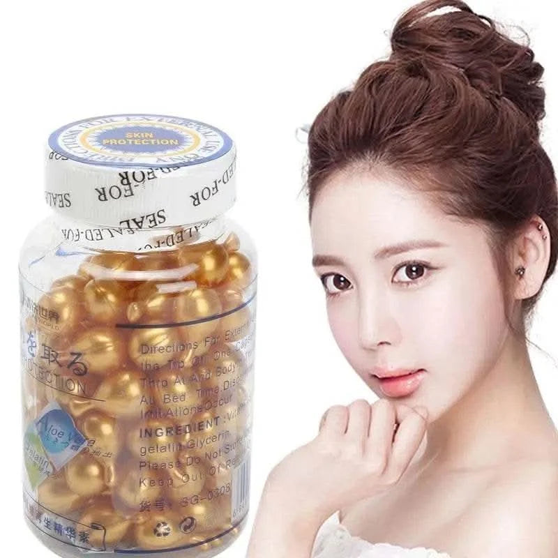 3pcs Vitamin E Extract Capsules Moisturizing and hydrating Ve Serum Facial Capsule 90pcs/bottle - M & M Global