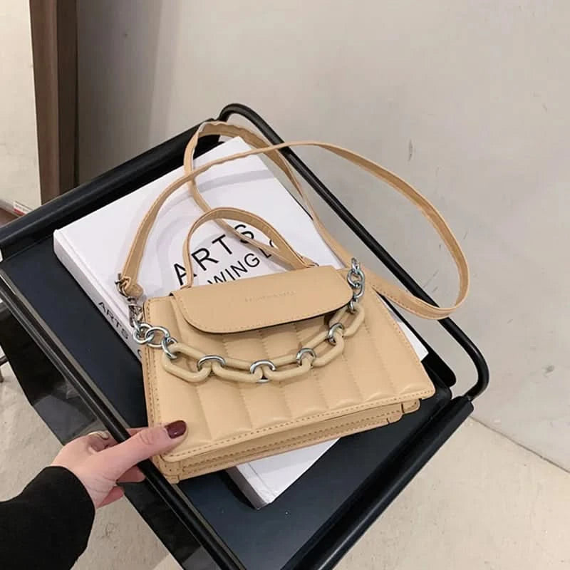 New Chains Shoulder Bag Women Solid Color Crossbody Bag Designer Messenger Handbag and Purse Luxury Top-handle Bag feminina - M & M Global