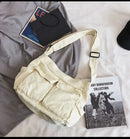 Women Vintage Handbag Canvas Teenager Shoulder Tote Bags Messenger Bags Ladies Casual Handbag Crossbody Purse - M & M Global